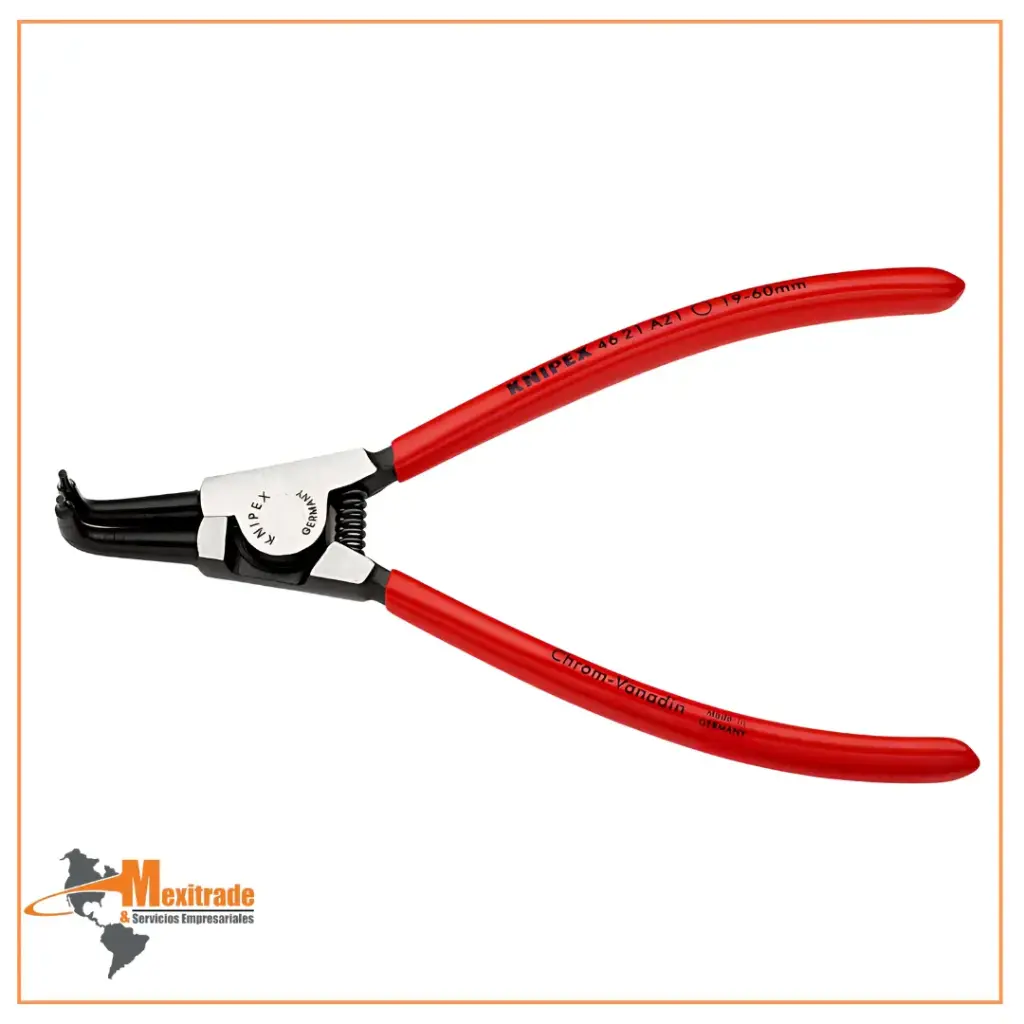 Knipex 46 21 A21 SB – Pinza de precisión para anillos de retención exteriores, 170 mm, acabado pavonado
