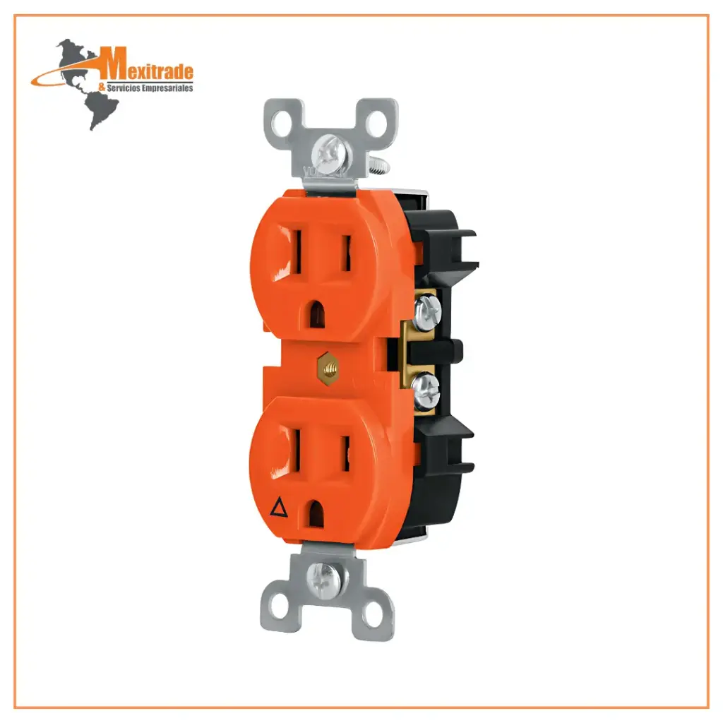 Contacto dúplex, tierra aislada, 15 A, línea standard Truper