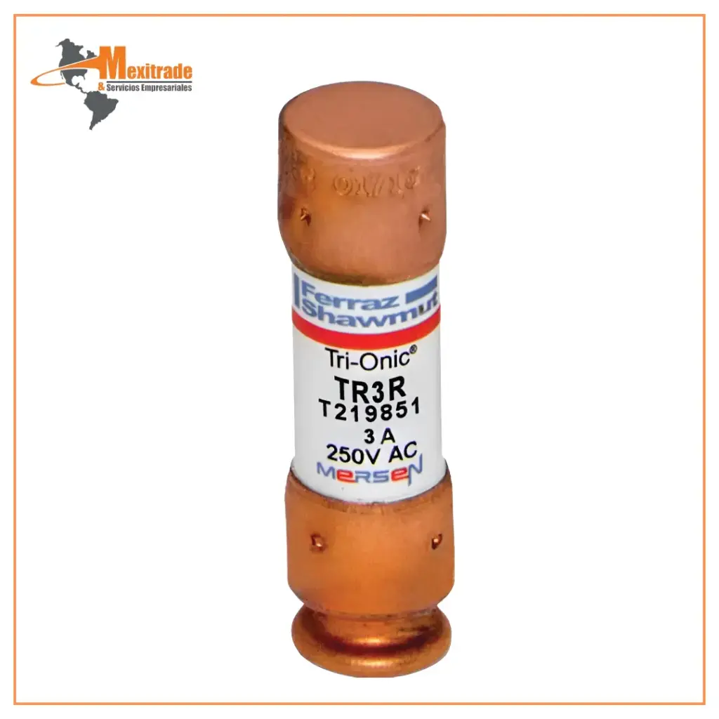 Fusible TR3R, 3 AMP 250 VC/RET MERSEN