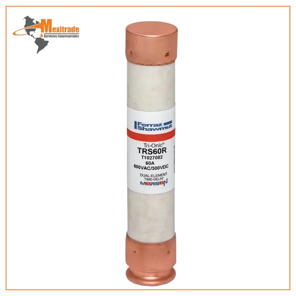 Fusibles industriales y eléctricos 600V 60A 5 1/2x1 1/16 TD TRS60R
