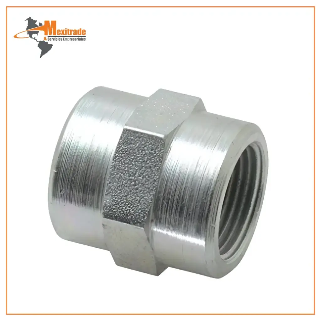 COPLE EN 3/4" NPT HEMBRA RECTA, ACERO