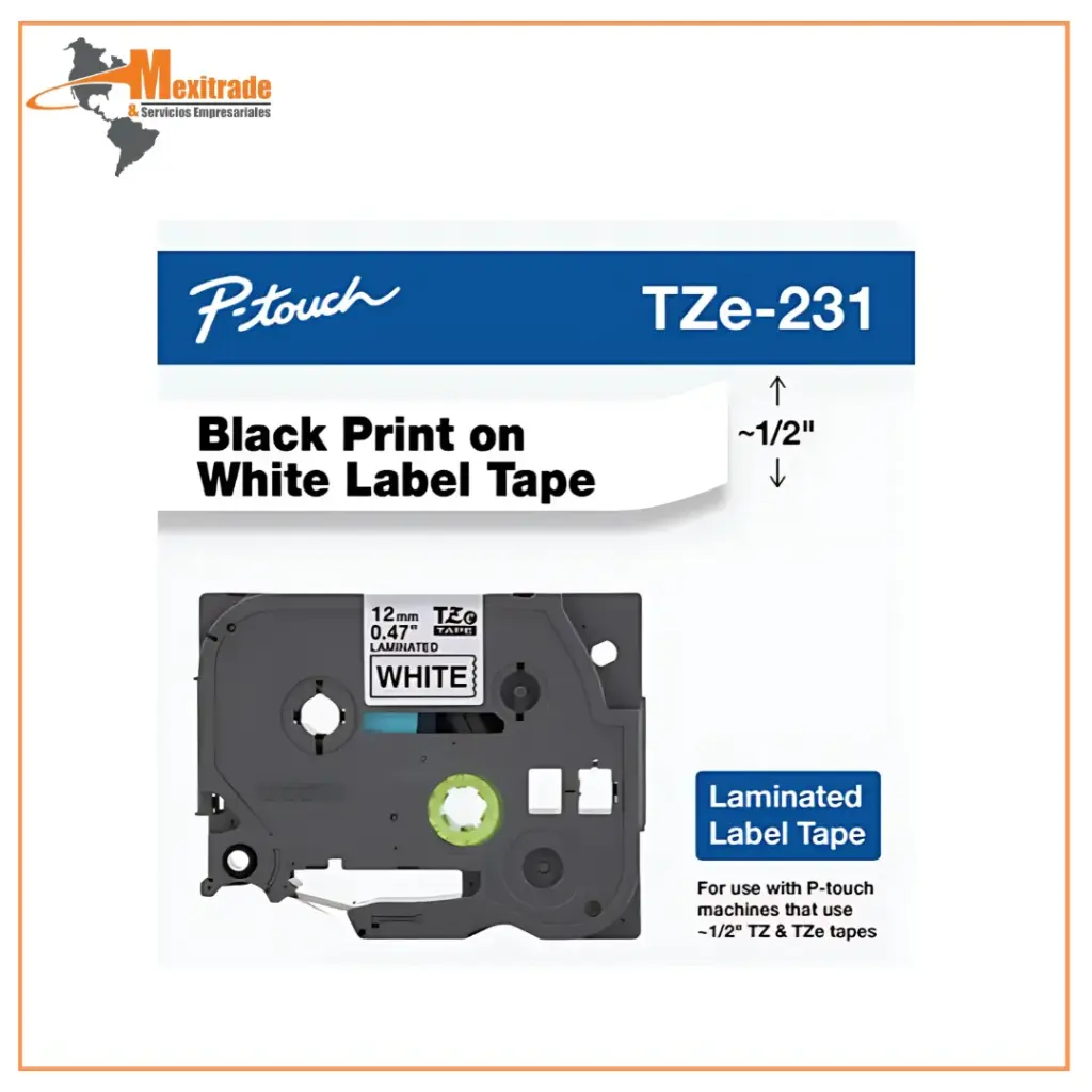 Cartucho de Cinta para Impresora P-touch 12 mm