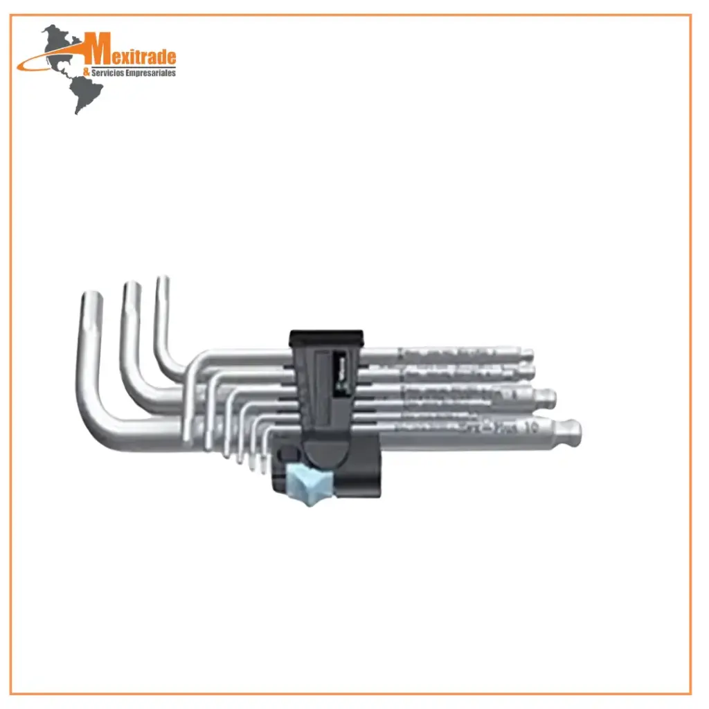 3950 PKL Juego de 9 Piezas, Métrico, Inoxidable WERA