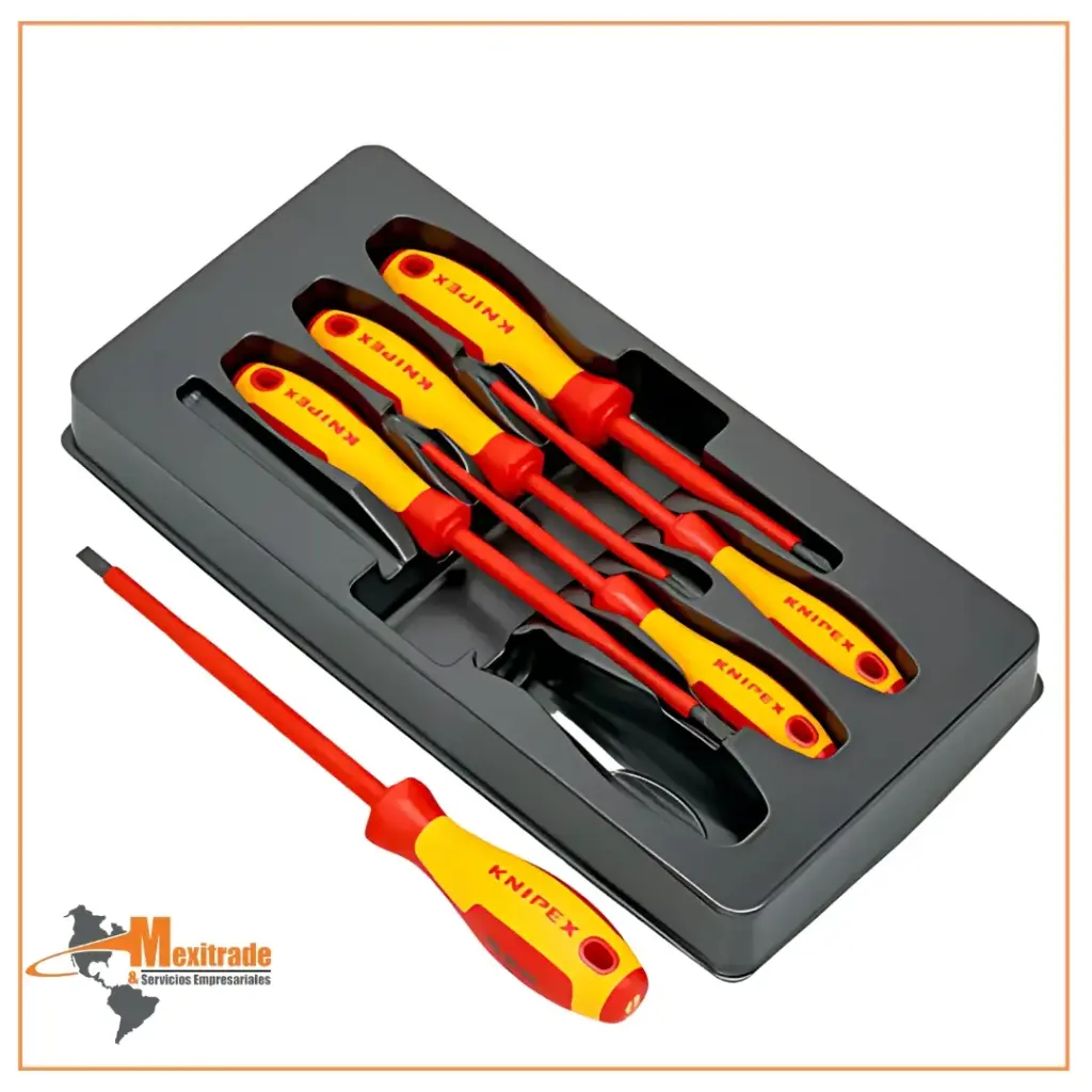 KNIPEX 00 20 12 V01 – Surtido de desarmadores VDE aislados para electricistas