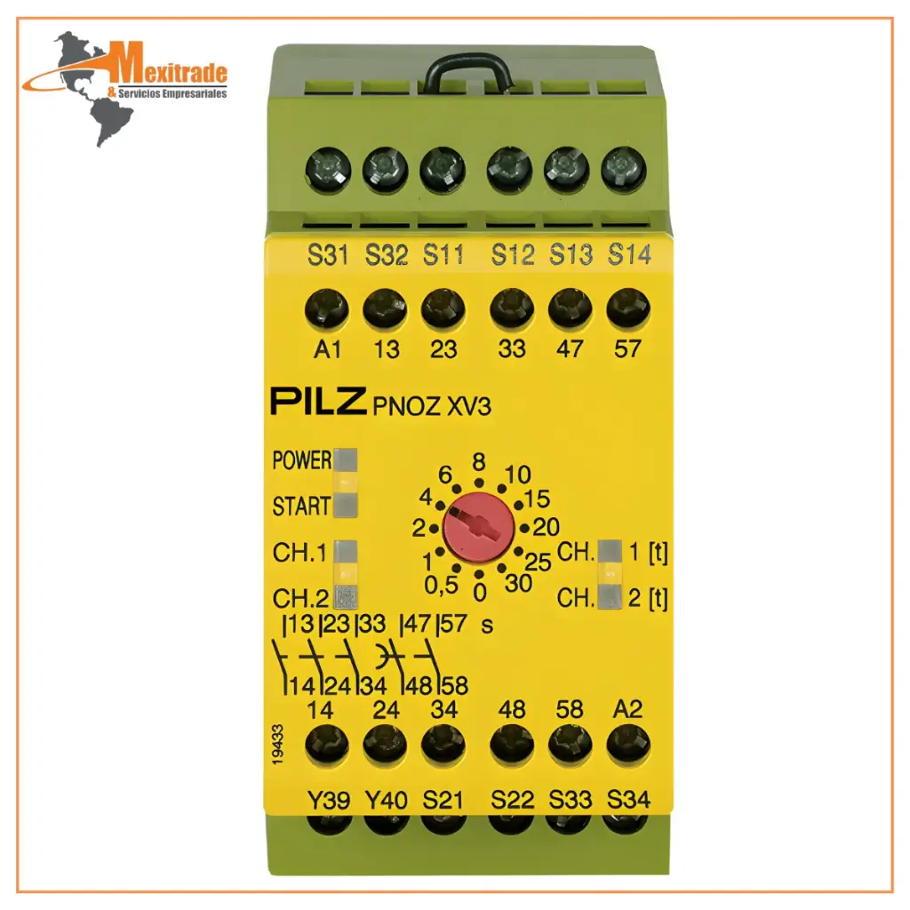 Relevador de Seguridad PNOZ XV3 24 VDC 3 NA / 2 NA T