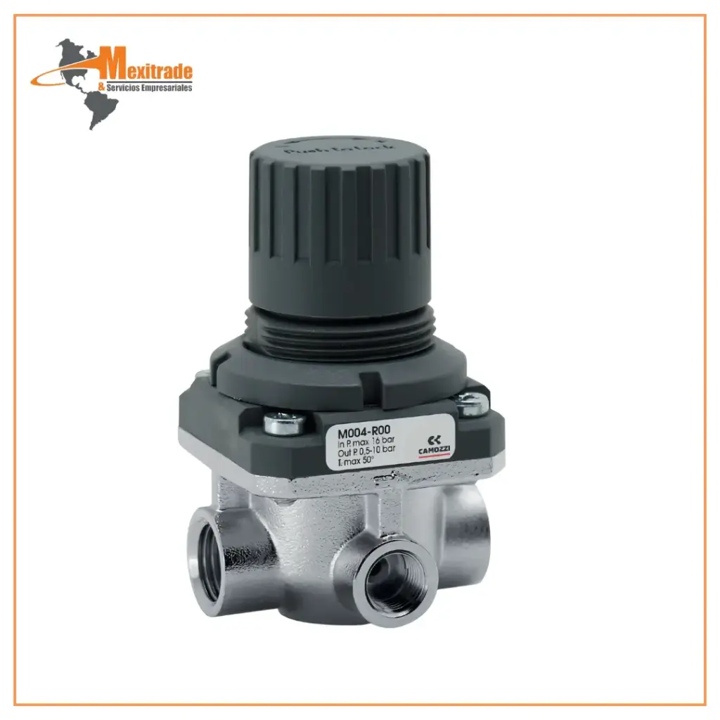 Regulador de presión 1/8” (0–4 bar)  Control de aire neumático