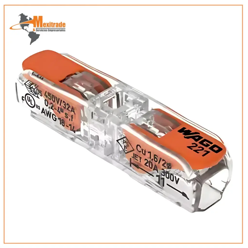 Conector en Línea con Palancas 4 mm² WAGO 221-2401