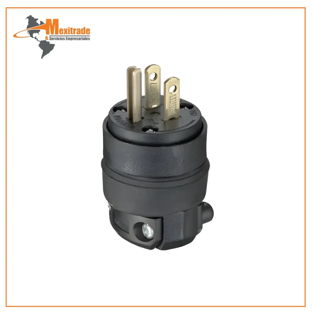 LEVITON CLAVIJA RECTA DE HULE 3X15 125V