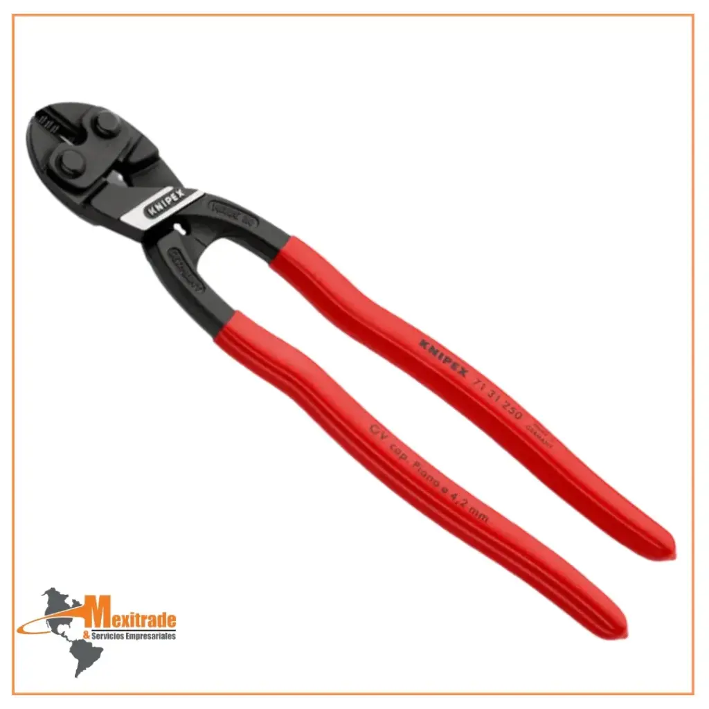 Cortapernos compacto KNIPEX 71 31 250 SB CoBolt© XL con recubrimiento plástico, 250 mm