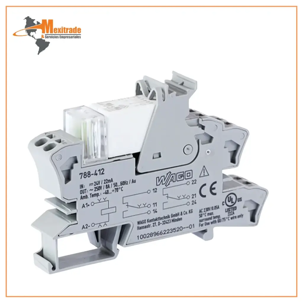 Módulo con relé; Tensión nominal de entrada: 24 VCCN 788-412 WAGO