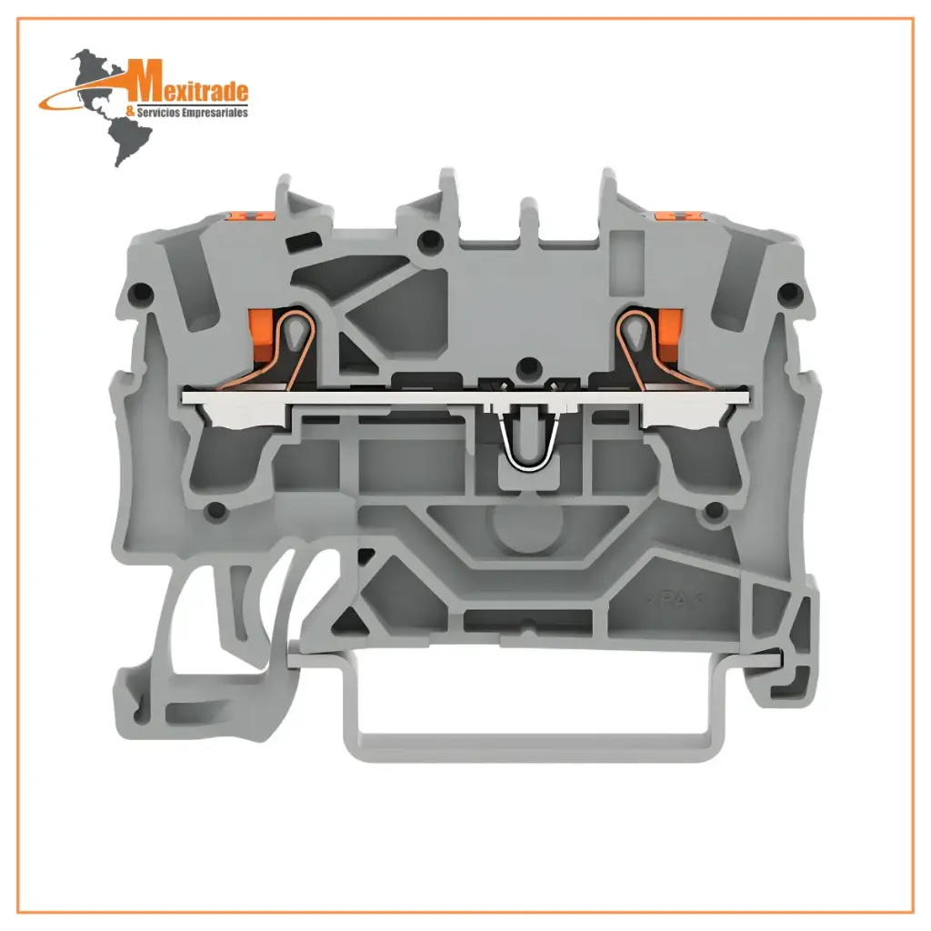 Clema 2 conductores, gris, 22-14AWG