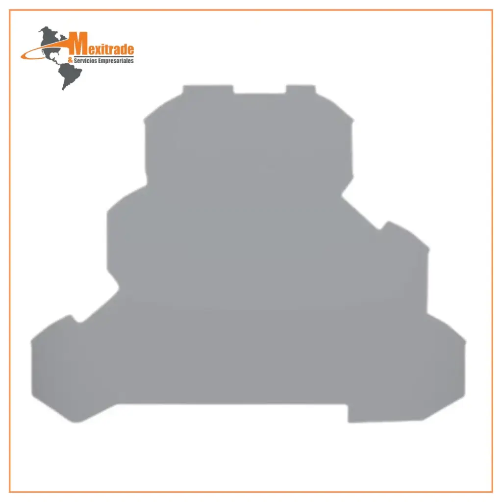 Tapa para clema, triple piso 22-12 gris