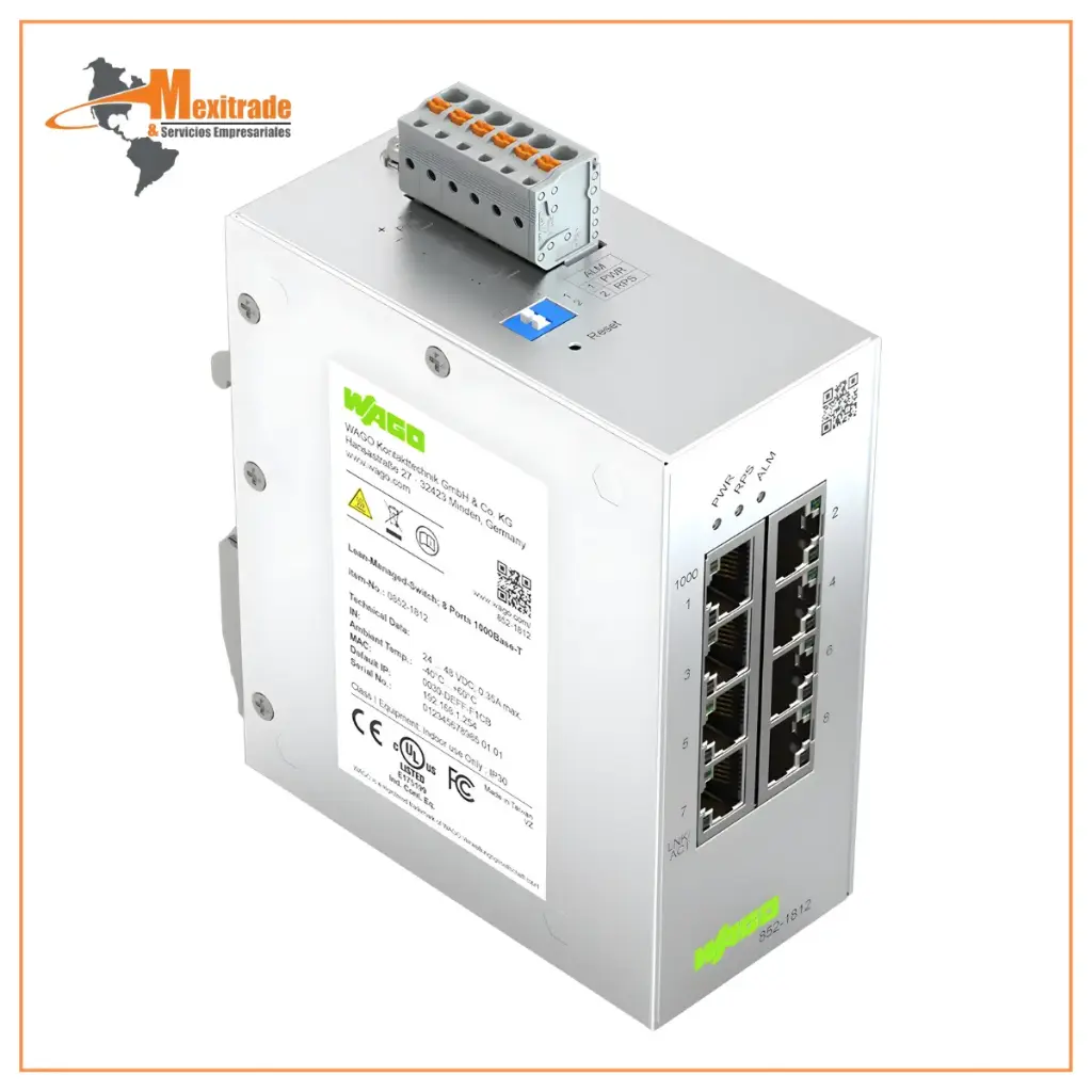 Switch gestionable LMS; 8 puertos 1000Base-T 