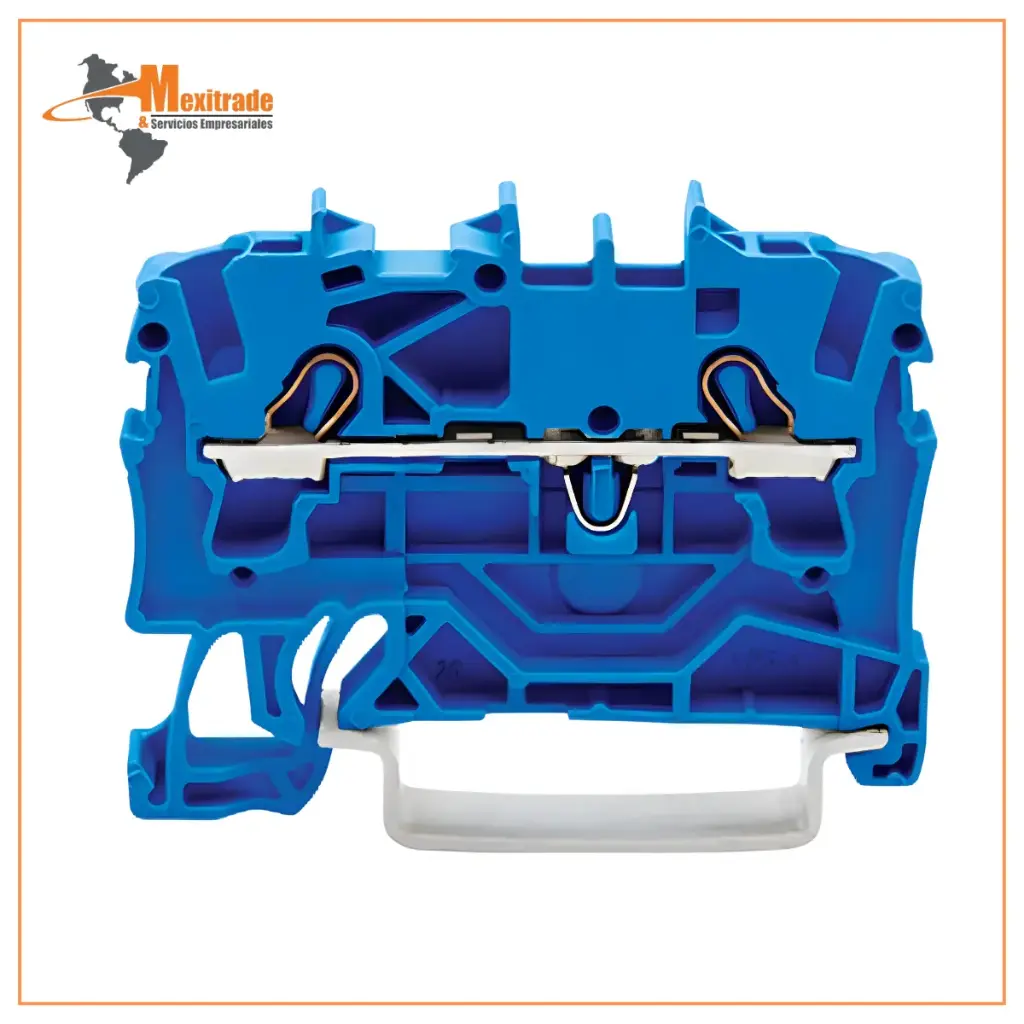 Borna de paso para 2 conductores; 2,5 mm