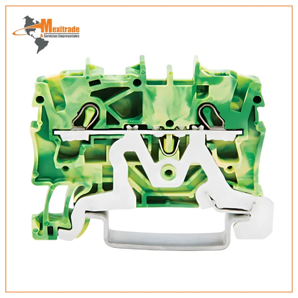 Borna de tierra para 2 conductores; 2,5