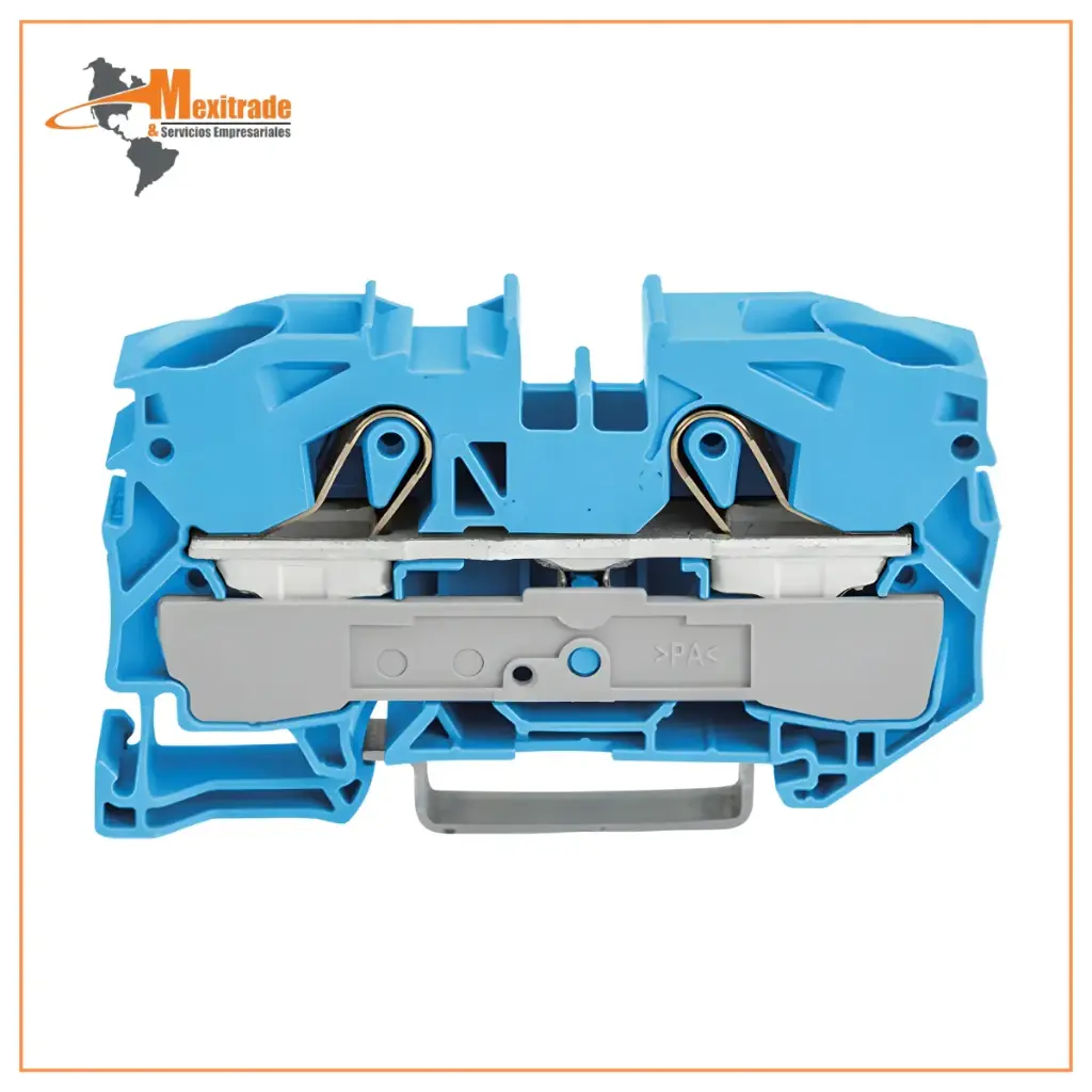 Borna de paso para 2 conductores; 16 mm²