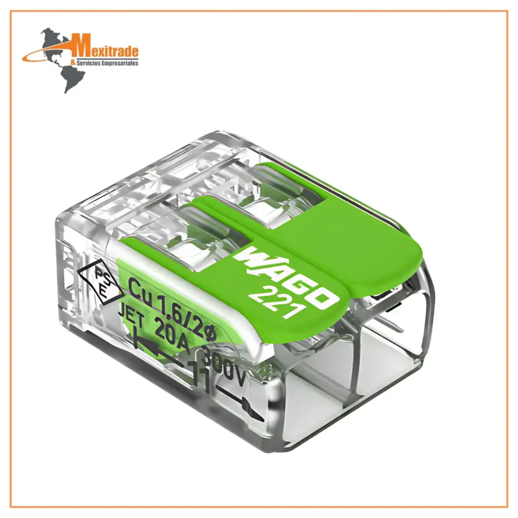 Borna de conexión con palancas para cualquier tipo de conductor máx. 4mm² WAGO