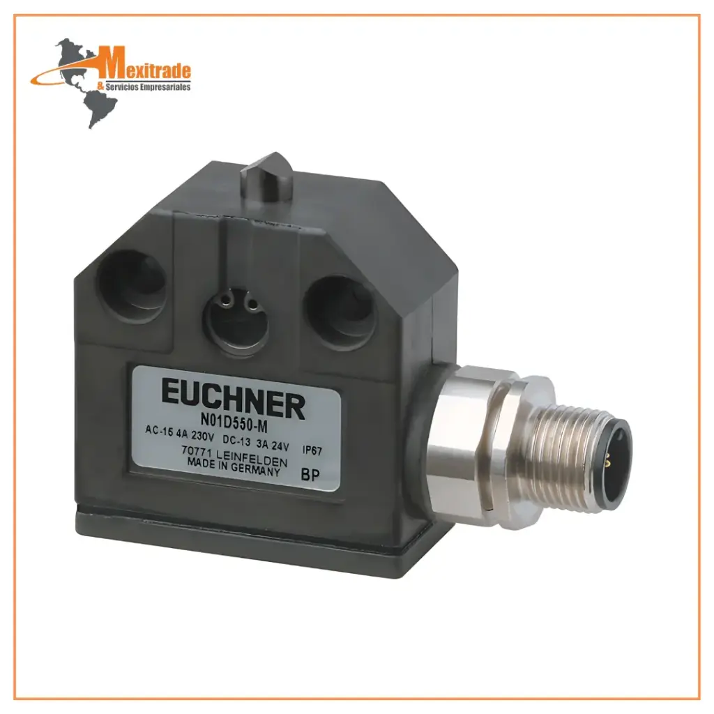 Final de carrera unitario de precisión N01, actuador teja, conector M12 N01D550-MC1526