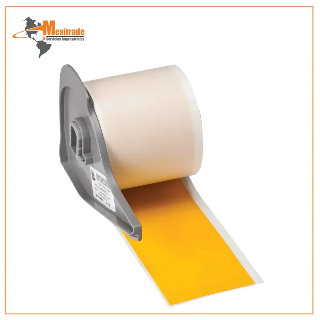 Etiqueta de vinil continua amarilla de 2" x 50' para impresoras M7