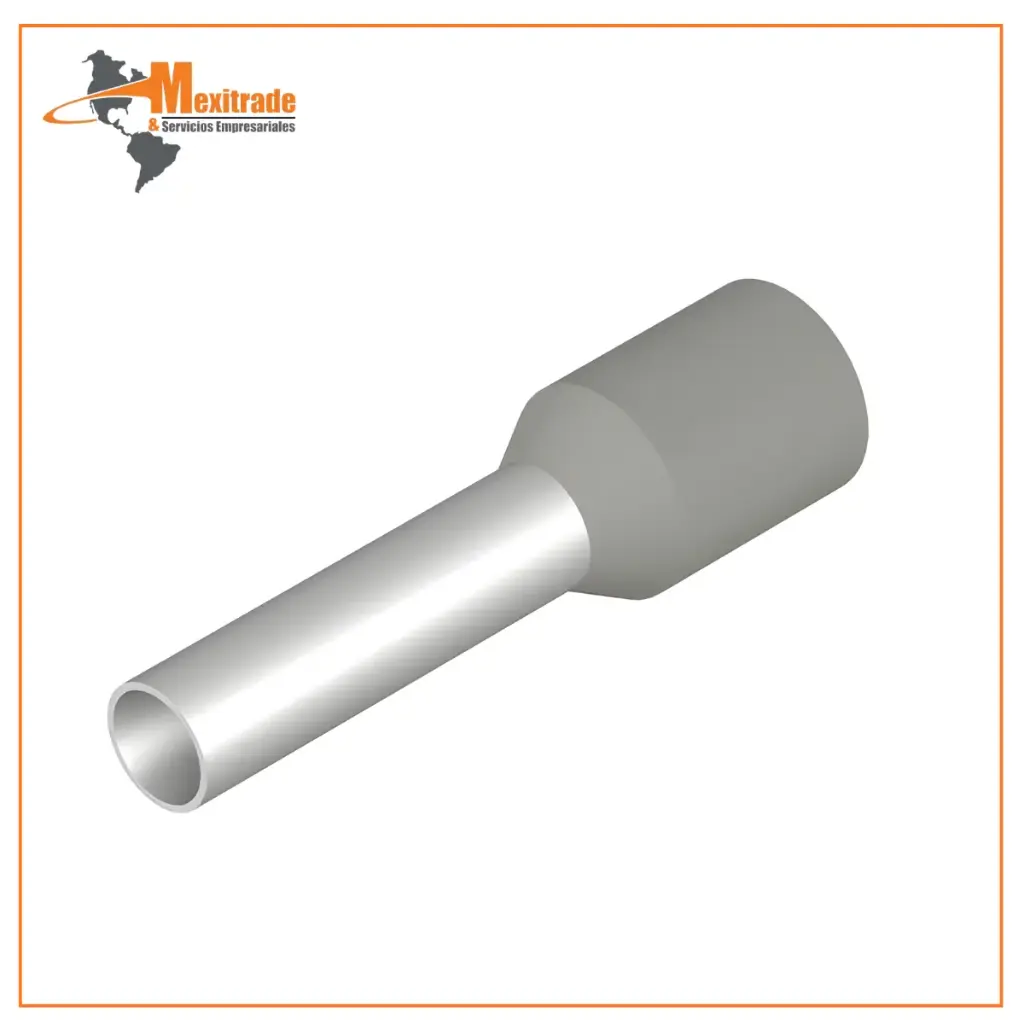 Terminal Tubular Aislada H 4/20 D Gris – 4 mm² 