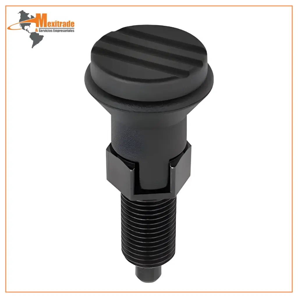 Émbolo de indexación de acero, acabado de óxido negro