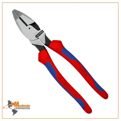 [09 02 240 SB] KNIPEX 09 02 240 SB – Pinza universal tipo americano para electricistas, 240 mm con mango bimaterial