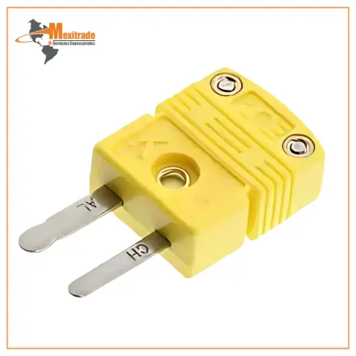 [SMPW-K-M] Conector de Termocople, c/Ventana, Serie SMPW, Amarillo, Miniatura, Tipo K, Plug