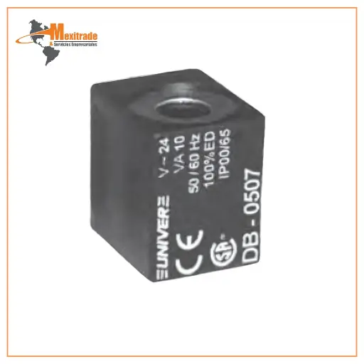 [DB-0507] Bobina U2 Lado 30 Mm Compatible Con Electropiloto U2 Tension 24 V/50-60 Hz Ref. Univer Db-0507