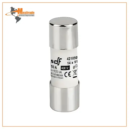 [Z219235] FUSIBLE CILINDRO 50A - 400V              FUSIBLE CILINDRICO DE 14 X 151Mm              Clase Gg 400V, MCA MERSEN
