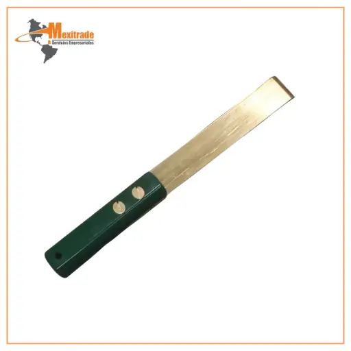 [128193] Raspador plano de latón con mango, resistente