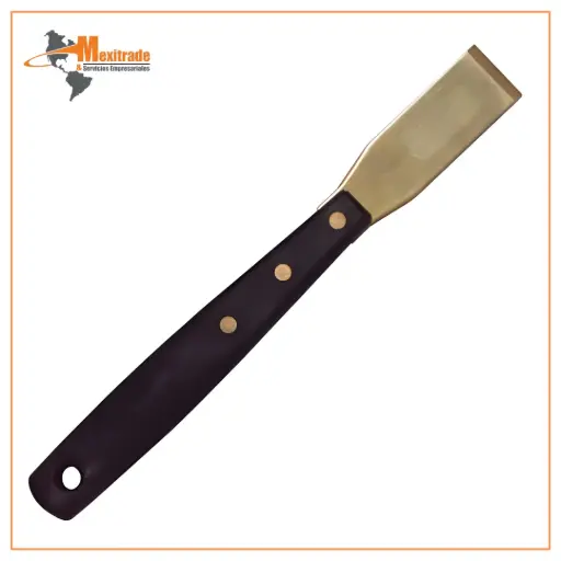 [128201] Raspador plano de latón, ancho de hoja de 1-5/16 pulgadas