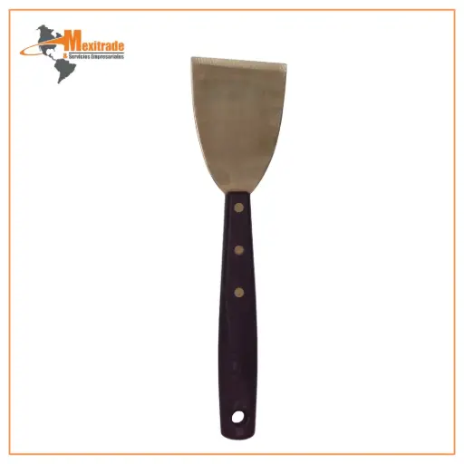 [128200] Raspador plano de latón, ancho de hoja de 3 pulgadas