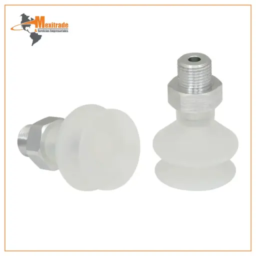 [FSGA-25-SI-55-G1/8-AG] Ventosa de fuelle (redonda) con adaptación óptima a superficies desniveladas