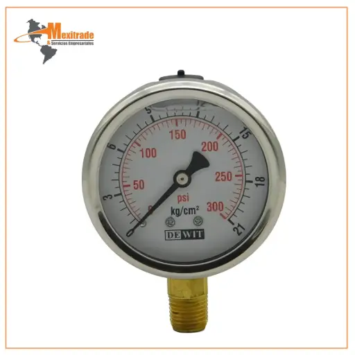 [251V/63/14] MANOMTR INF 2 1/2" 0-14 KG/CM2 C/GLICERI DEWIT