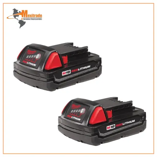 [48-11-1811] Paquete por dos baterías compactas M18 REDLITHIUM™ 