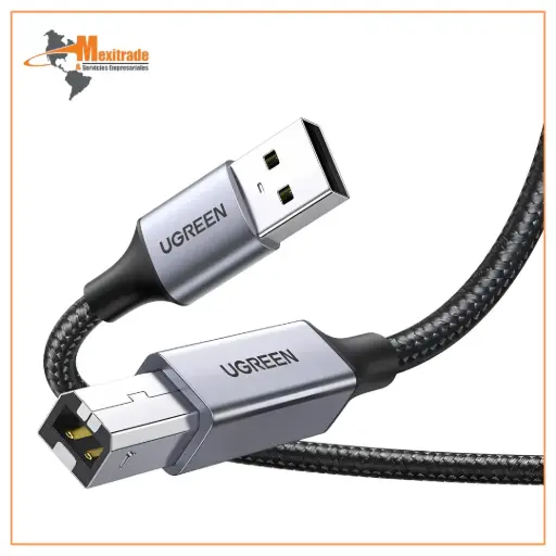 [80803] Cable Impresora Largo USB 2.0 Tipo A a Tipo B, Cable USB a B UGREEN 