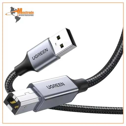 [90560] Cable USB 2.0 Tipo A a Tipo B de Nylon Largo – UGREEN 90560
