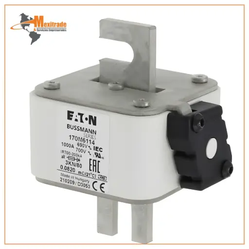 [170M6114] Fusible de cuerpo cuadrado de alta velocidad de la serie Eaton Bussmann