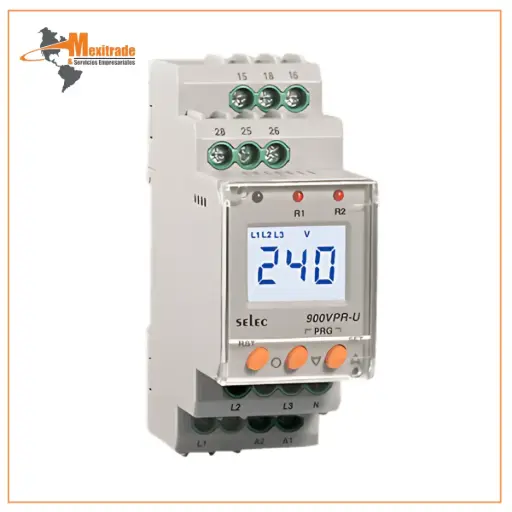 [900VPR-BL-U] Relevador de Protección de Voltaje, 90x35 