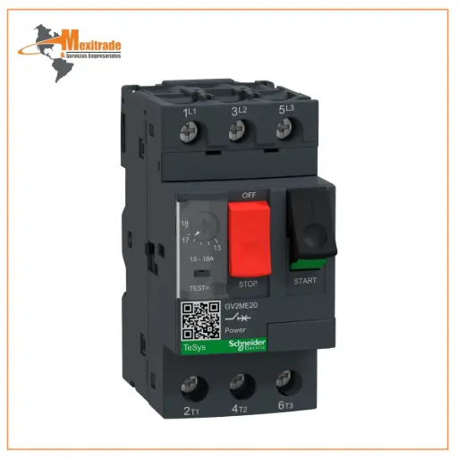 [GV2ME20] Interruptor de motor termomagnético GV2 ajustable de 13A a 18A