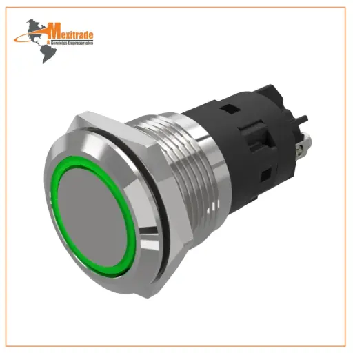 [82-5151.0134] Indicador LED EAO 82, Verde, Ø montaje 19mm, 24V ac/dc, IP65, IP67