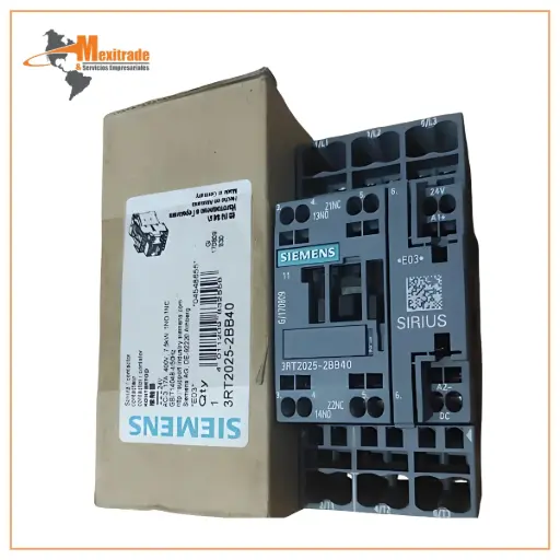 [3RT2023-2BB40] Contactor de potencia, AC-3e/AC-3, 9 A, 4 kW/400 V, tripolar, 24 V DC