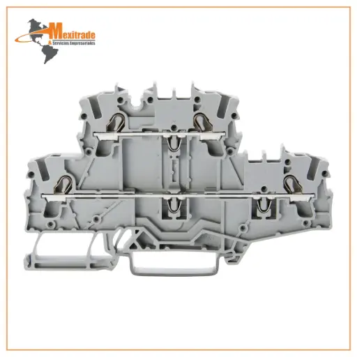 [2002-2701] Borna de doble piso; Borna de tierra/de paso; L/L; sin porta-etiquetas