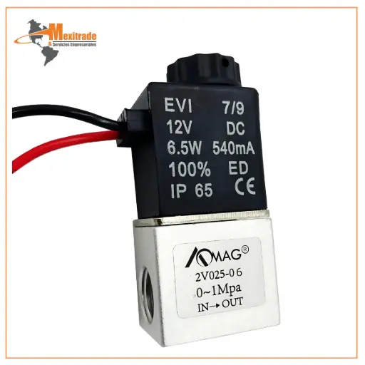 [2ACK AOMAG] Válvula de aire solenoide eléctrica de aluminio neumático
