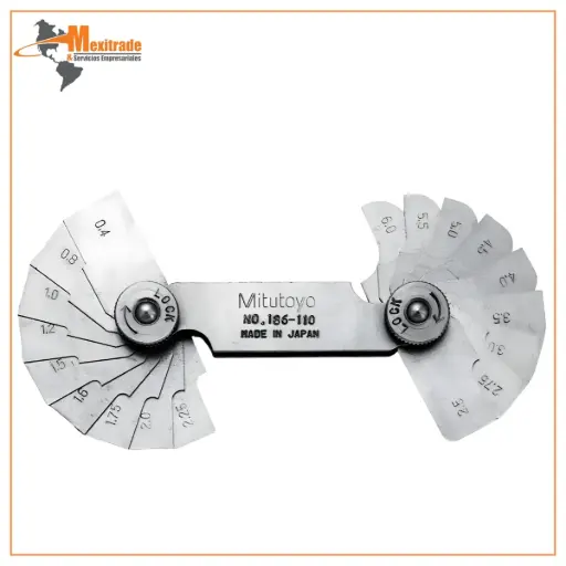 [186 -110] Juego de calibradores de radio 18 pares de hojas  Mitutoyo 