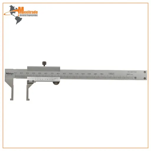 [536-142] Vernier calibrador, acero inoxidable, mordaza estilo pluma