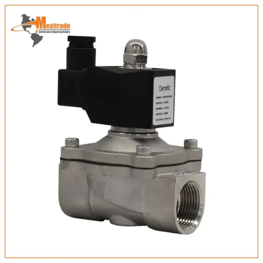 [PDGH03043] Valv. Sol. 2/2 Dir.-Nc-Alta Temp.-Viton-Inox-1/2"-24 Dc.