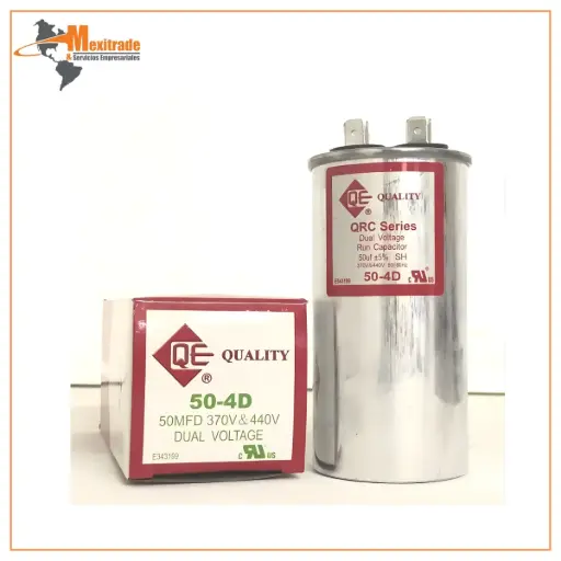 [QE504] Capacitor de Trabajo para Aire Acondicionado Quality 50 µF (50 MFD)