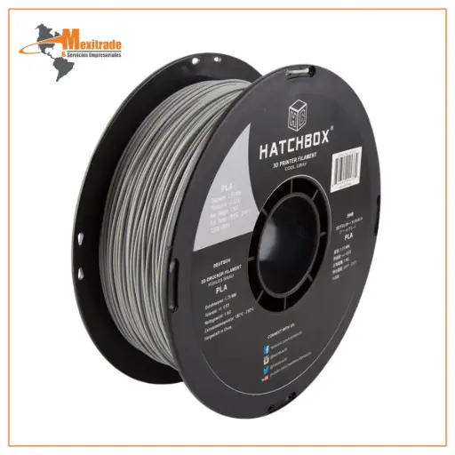 [3DPLA-1KG1.75-CG6C] HATCHBOX FILAMENTO PLA GRIS