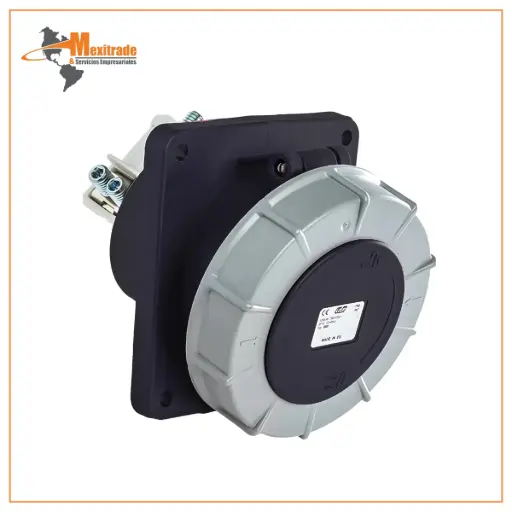 [05855] Base empotrar inclinada 125A 3P+T 500VCA 7h Negro IP66-IP67